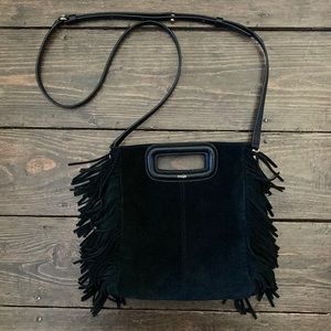 Maje M Bag Black Suede